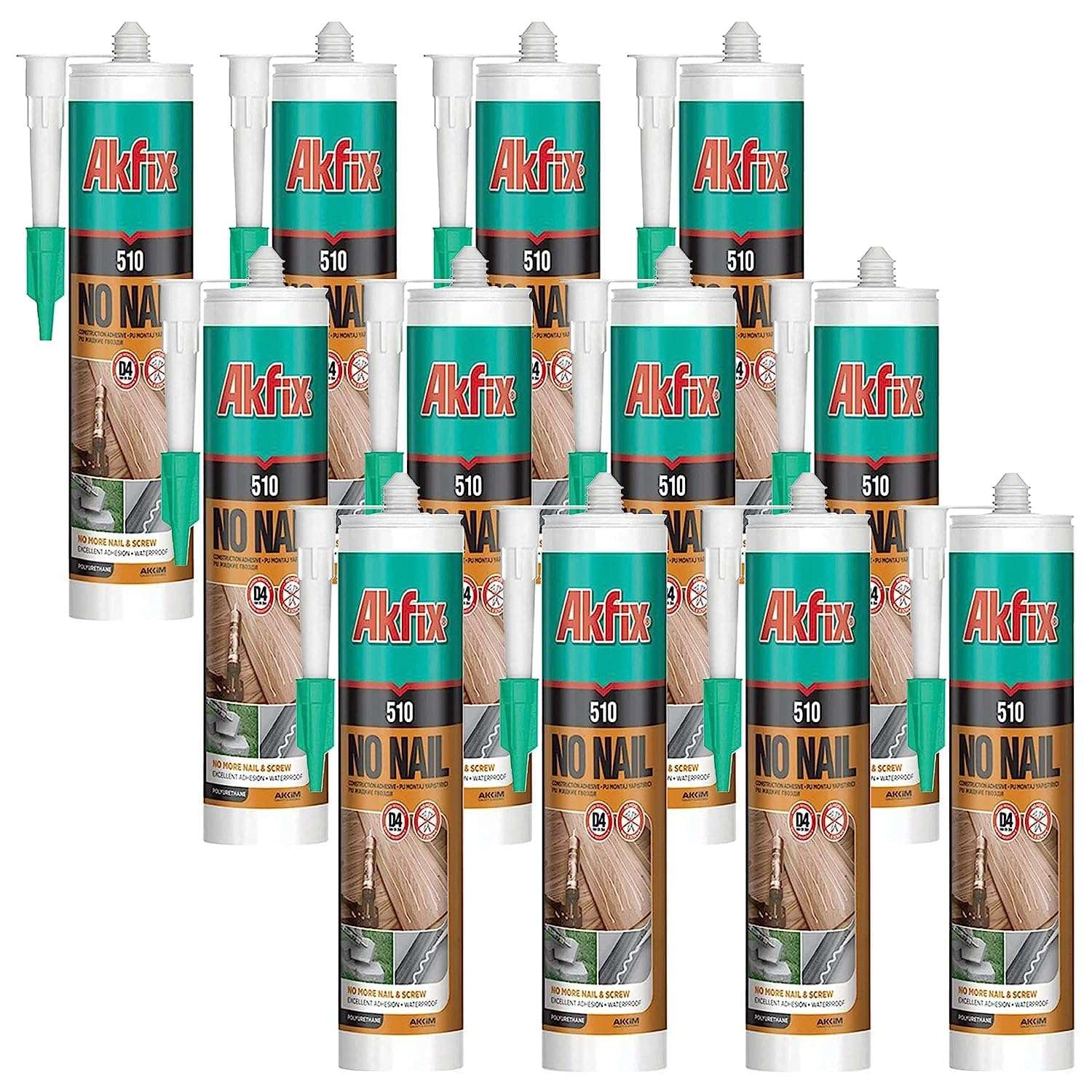 Akfix 510 Adhesivo para la construcción sin clavos 10.5 oz/310 ml