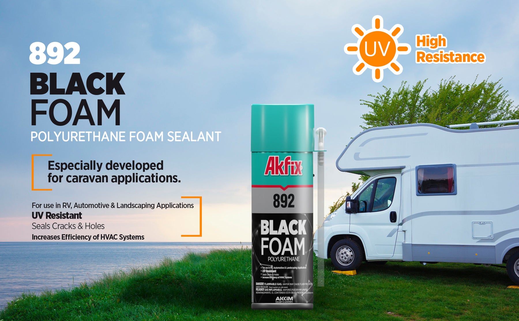 Akfix 892 Black Foam Sealant & Adhesive