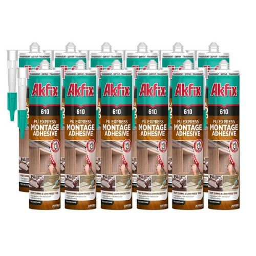 Akfix 610 Pu No Nail Pro Adhesivo Clear-10.5 Oz/310Ml