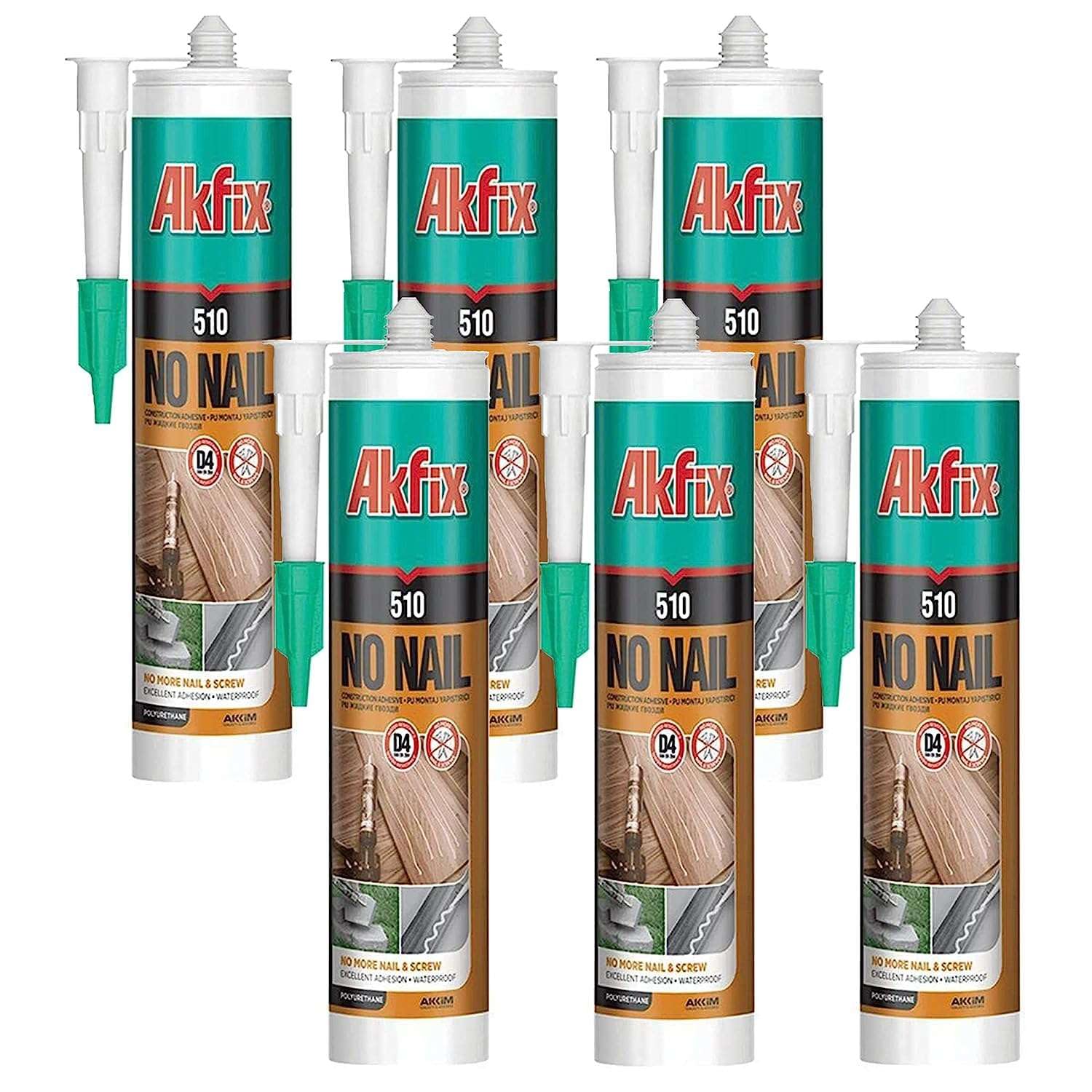 Akfix 510 Adhesivo para la construcción sin clavos 10.5 oz/310 ml