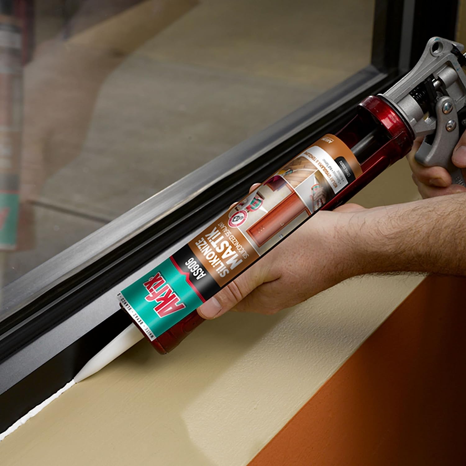 Akfix AS606 Siliconized Acrylic Sealant White, 10.1 fl oz