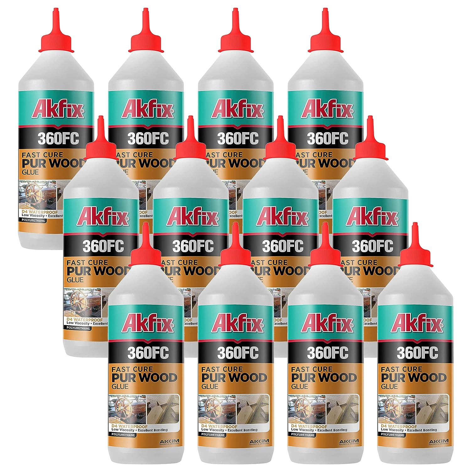 Akfix 360FC Pegamento Pur para Madera de Curado Rápido 19.8 Oz/ 560Gr