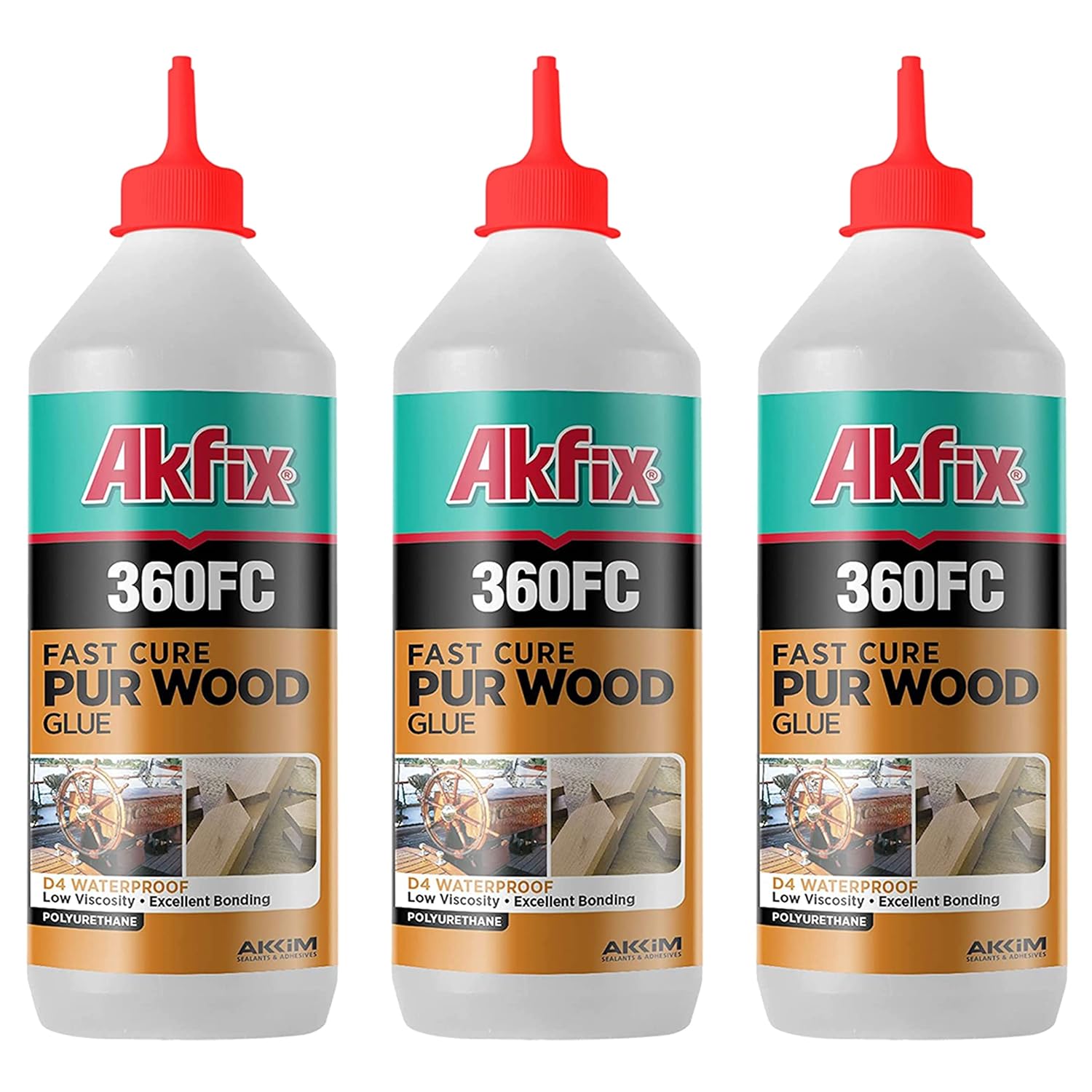 Akfix 360FC Pegamento Pur para Madera de Curado Rápido 19.8 Oz/ 560Gr