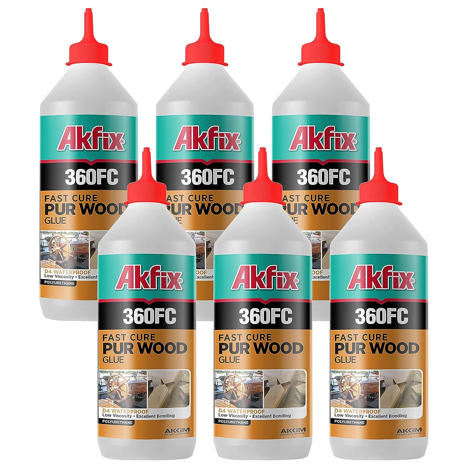 Akfix 360FC Pegamento Pur para Madera de Curado Rápido 19.8 Oz/ 560Gr