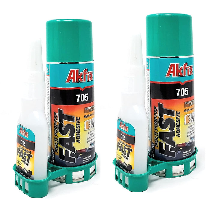 Adhesivo superrápido Akfix 705 (pegamento CA (3,50 oz.) con activador de adhesivo en aerosol (13,50 fl oz.)
