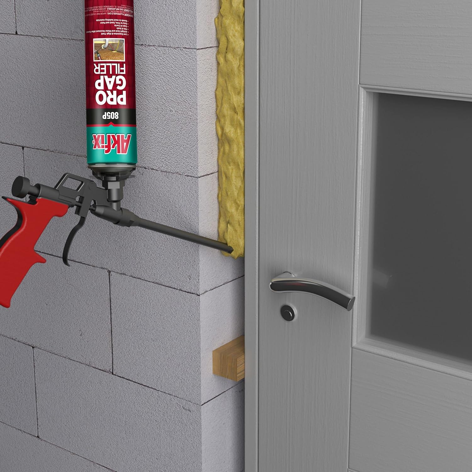 Akfix 805P Pro Gap Filler Gun Foam, Polyurethane Foam, 29 oz