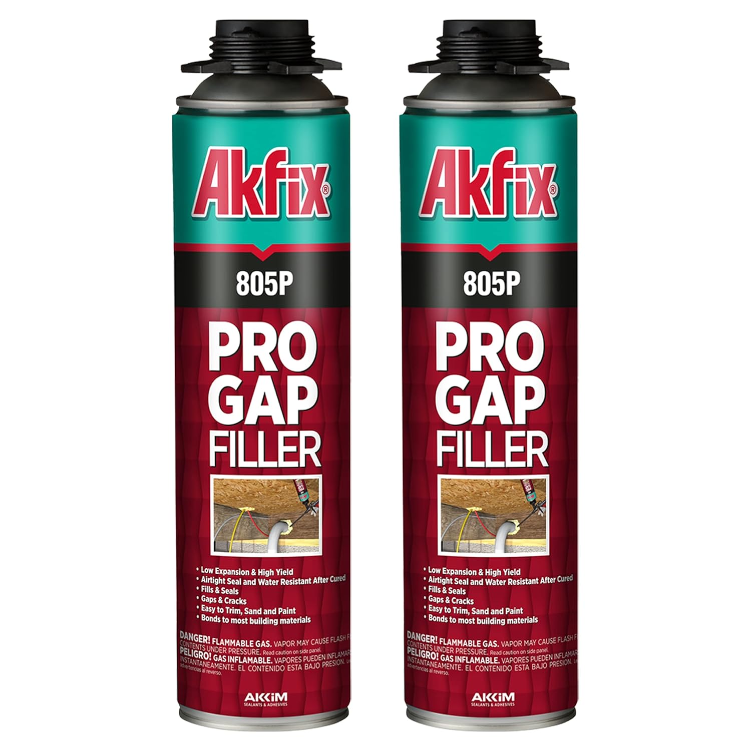 Akfix 805P Pro Gap Filler Gun Foam, Polyurethane Foam, 29 oz
