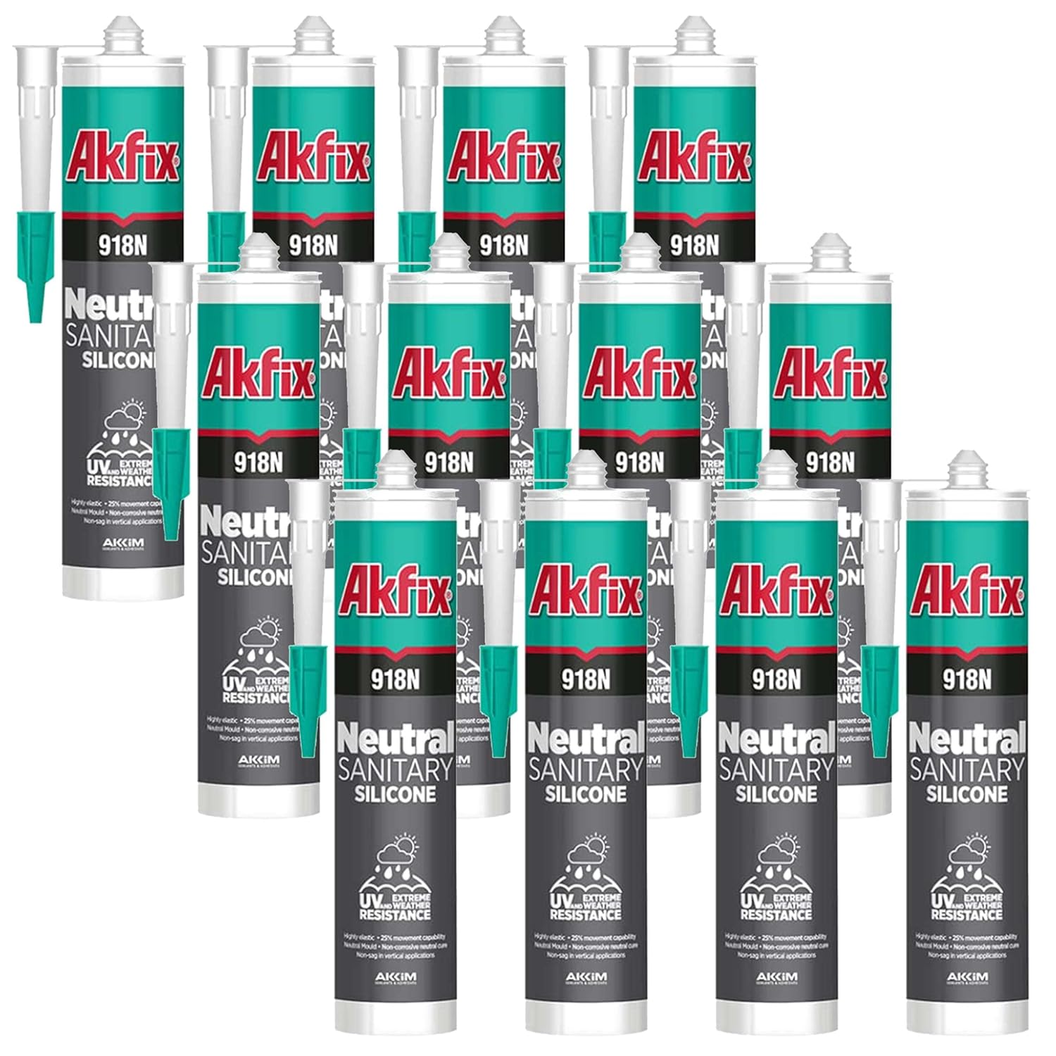 Akfix 918N Kitchen and Bath Silicone 10.5 fl oz