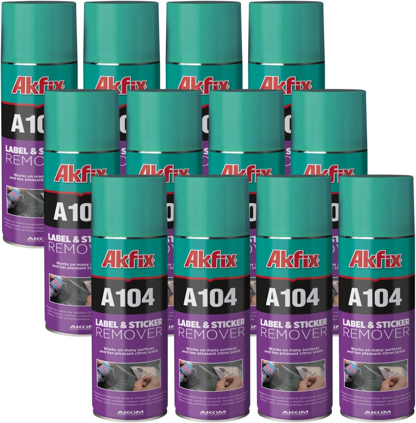 Akfix A104 Eliminador de etiquetas y calcomanías 6.76 oz/200 ml