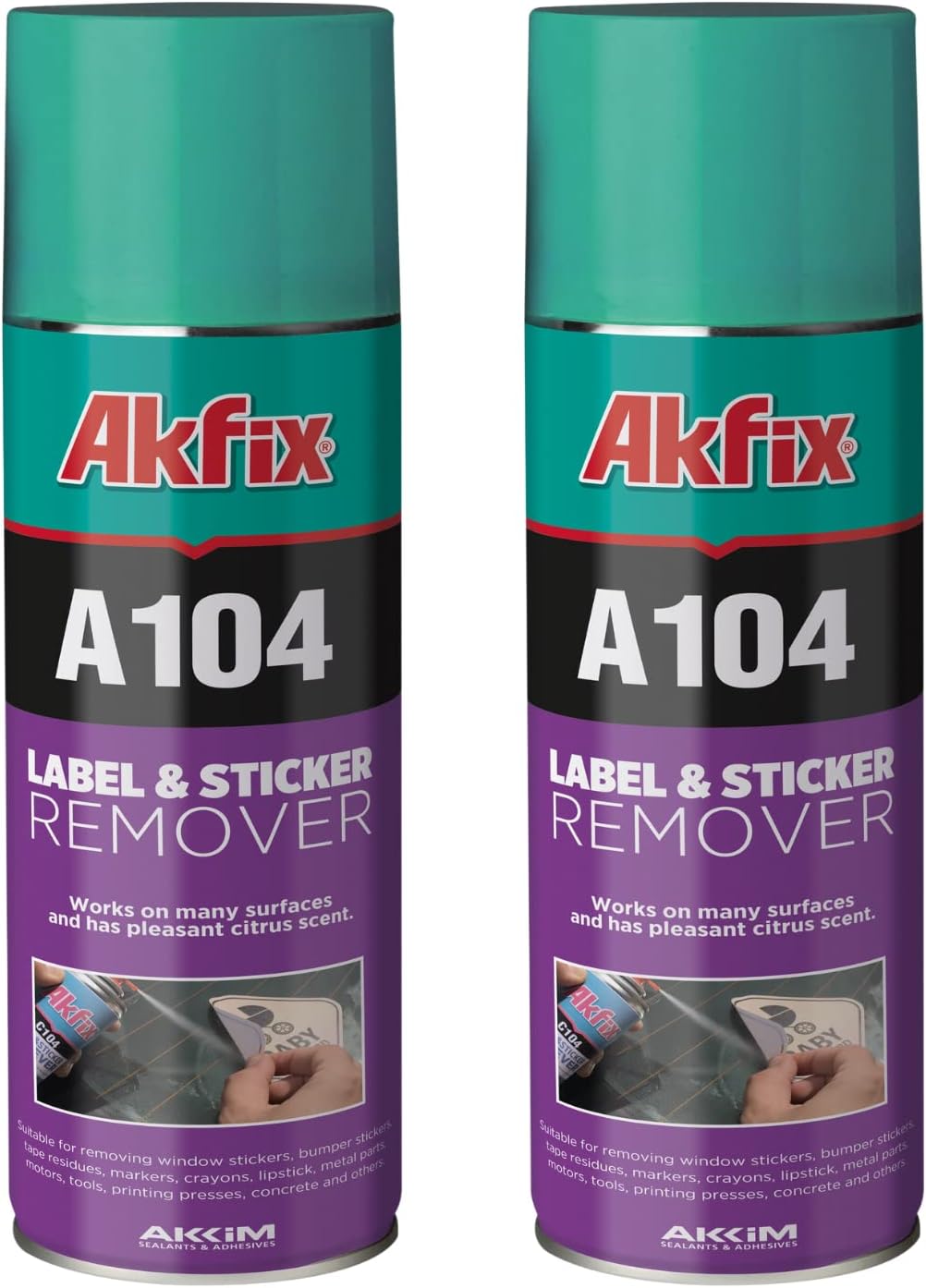 Akfix A104 Eliminador de etiquetas y calcomanías 6.76 oz/200 ml