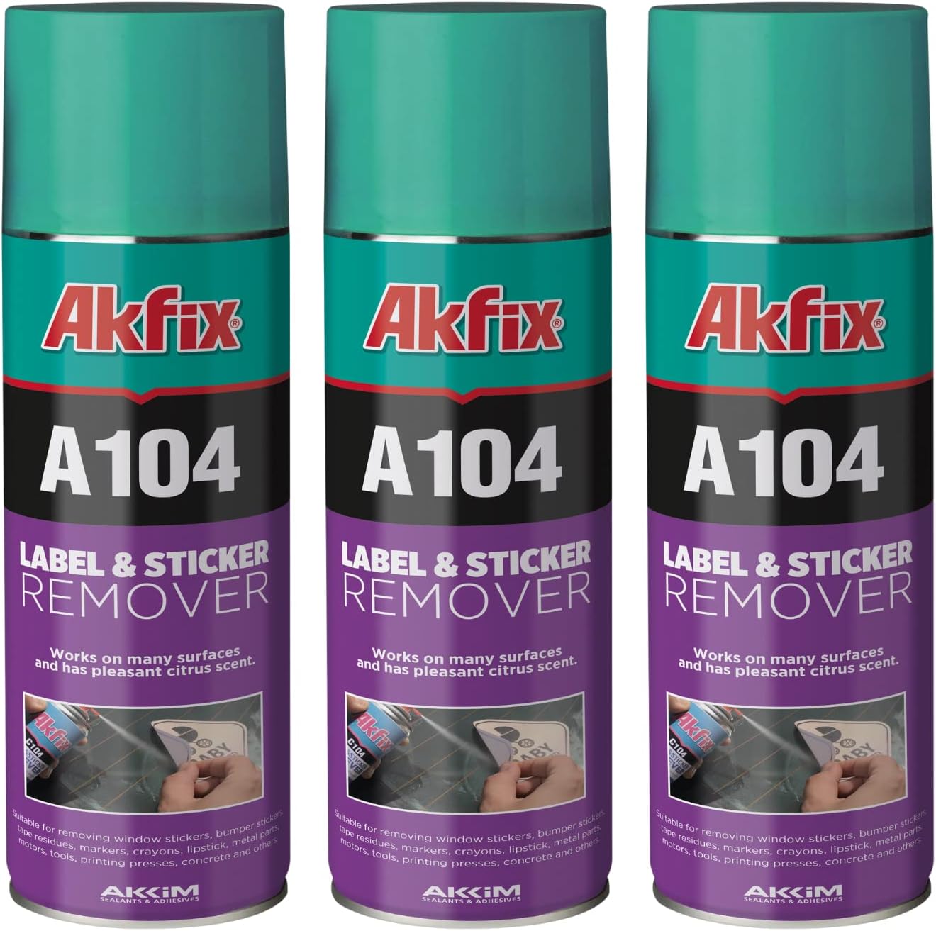 Akfix A104 Eliminador de etiquetas y calcomanías 6.76 oz/200 ml