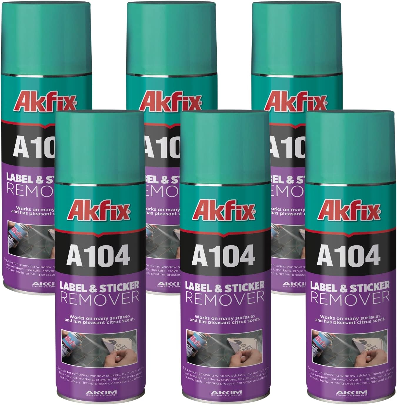 Akfix A104 Eliminador de etiquetas y calcomanías 6.76 oz/200 ml