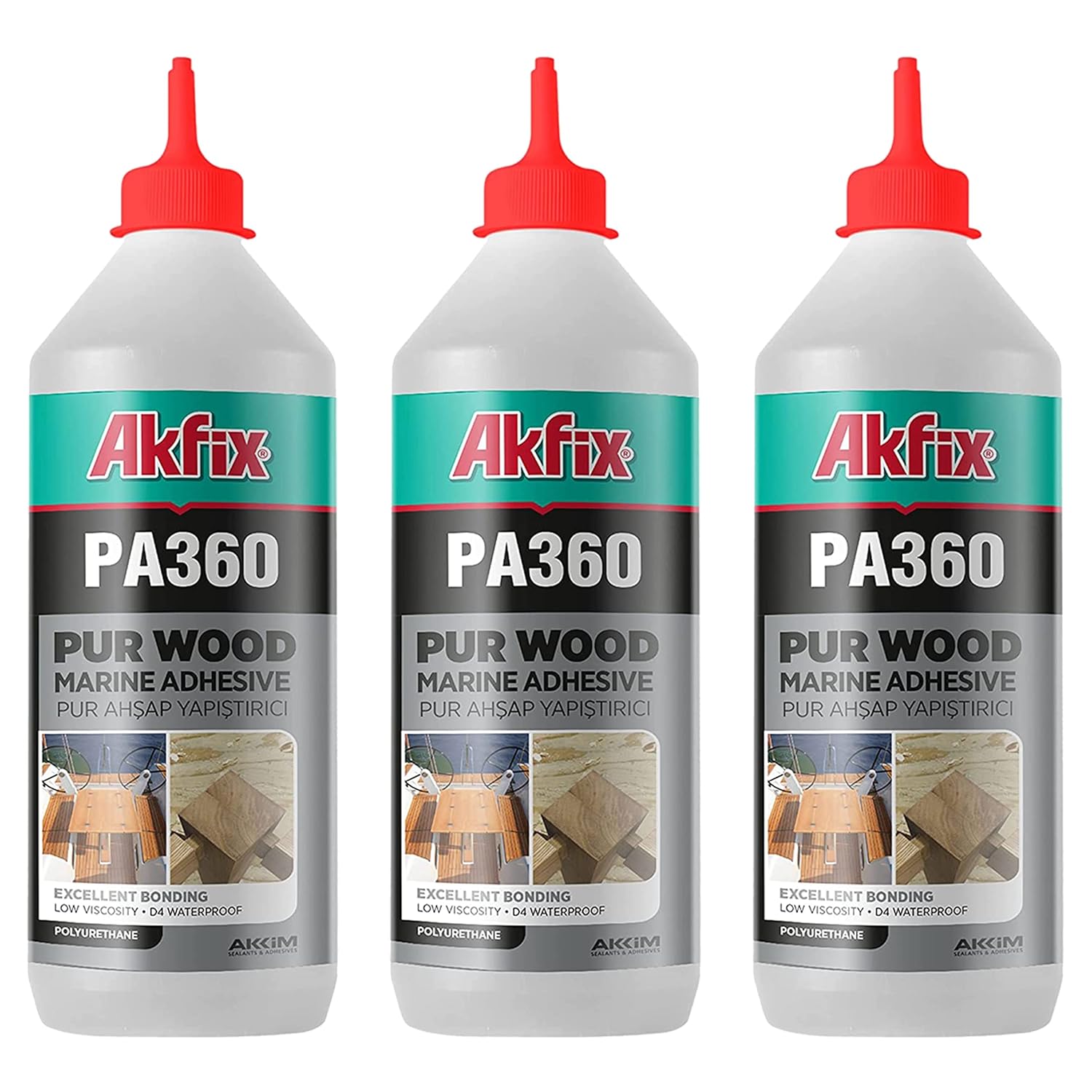 Akfix PA360 PUR Pegamento para Madera (Adhesivo Marino) 19.8 Oz/ 560Gr