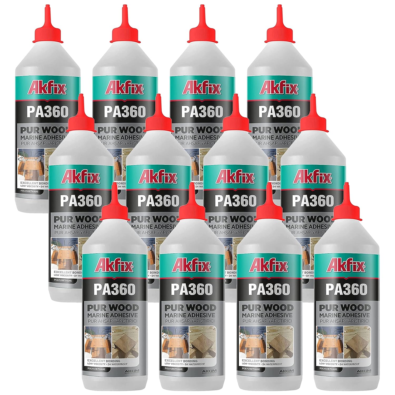 Akfix PA360 PUR Pegamento para Madera (Adhesivo Marino) 19.8 Oz/ 560Gr