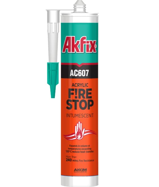 Akfix AC607 Fire Rated Acrylic Sealant White-10.5 fl oz