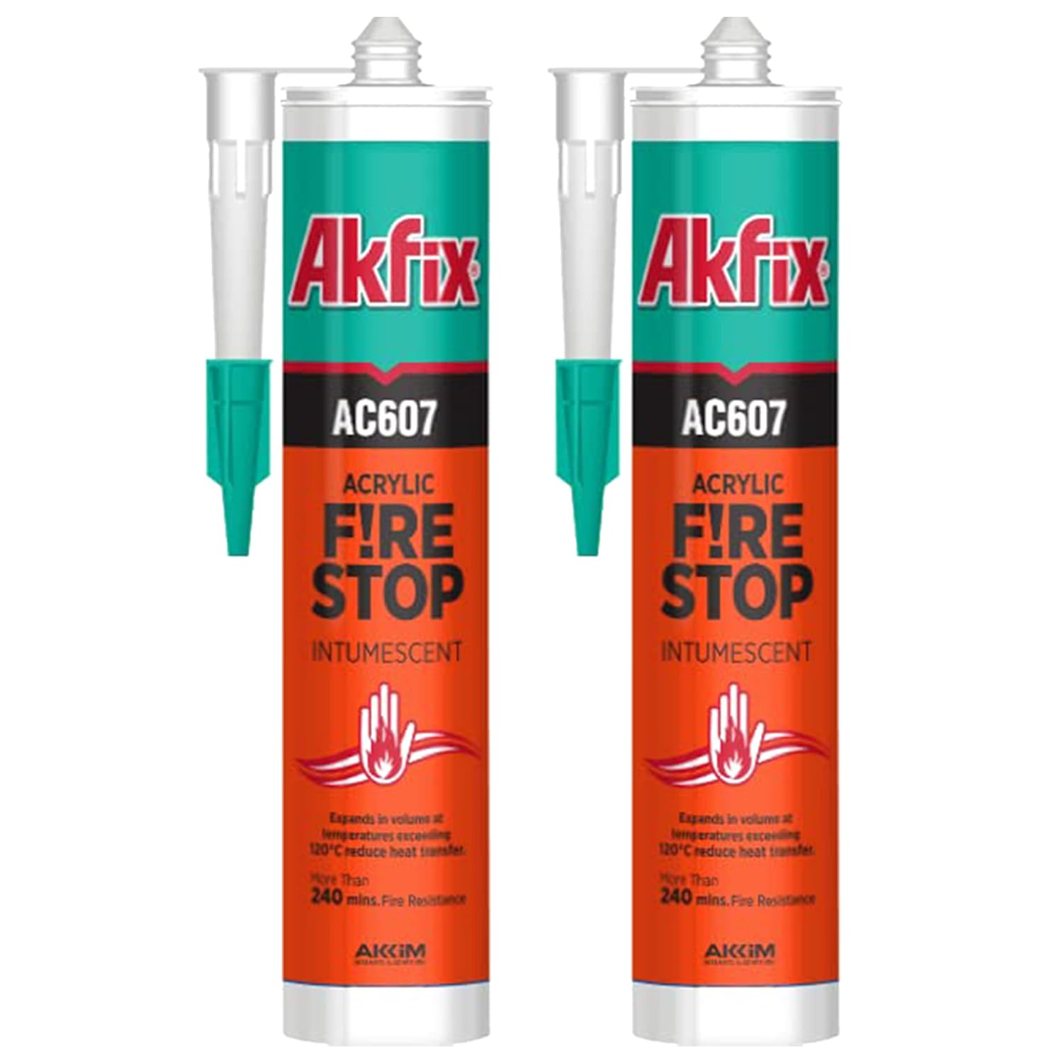 Akfix AC607 Fire Rated Acrylic Sealant White-10.5 fl oz