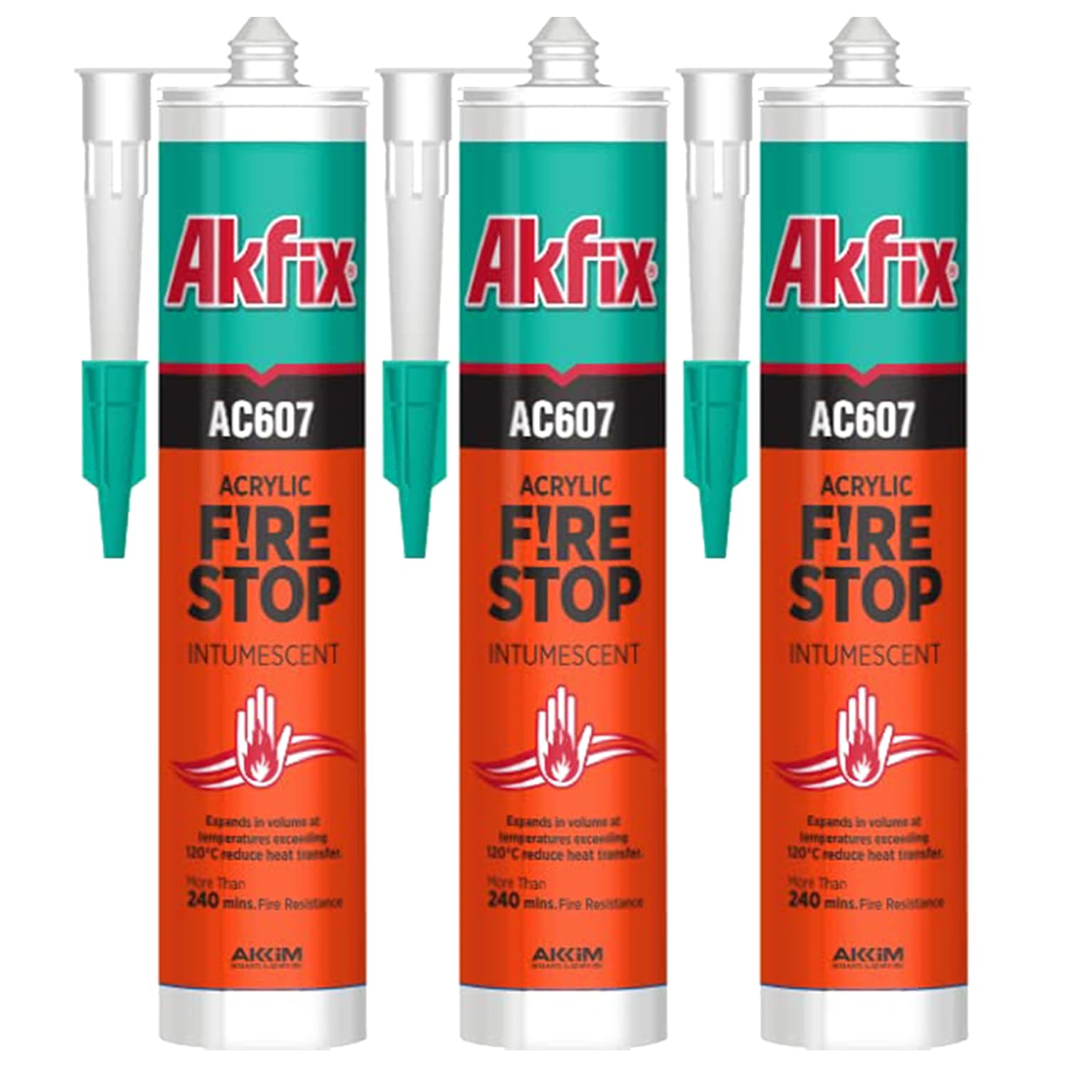 Akfix AC607 Fire Rated Acrylic Sealant White-10.5 fl oz