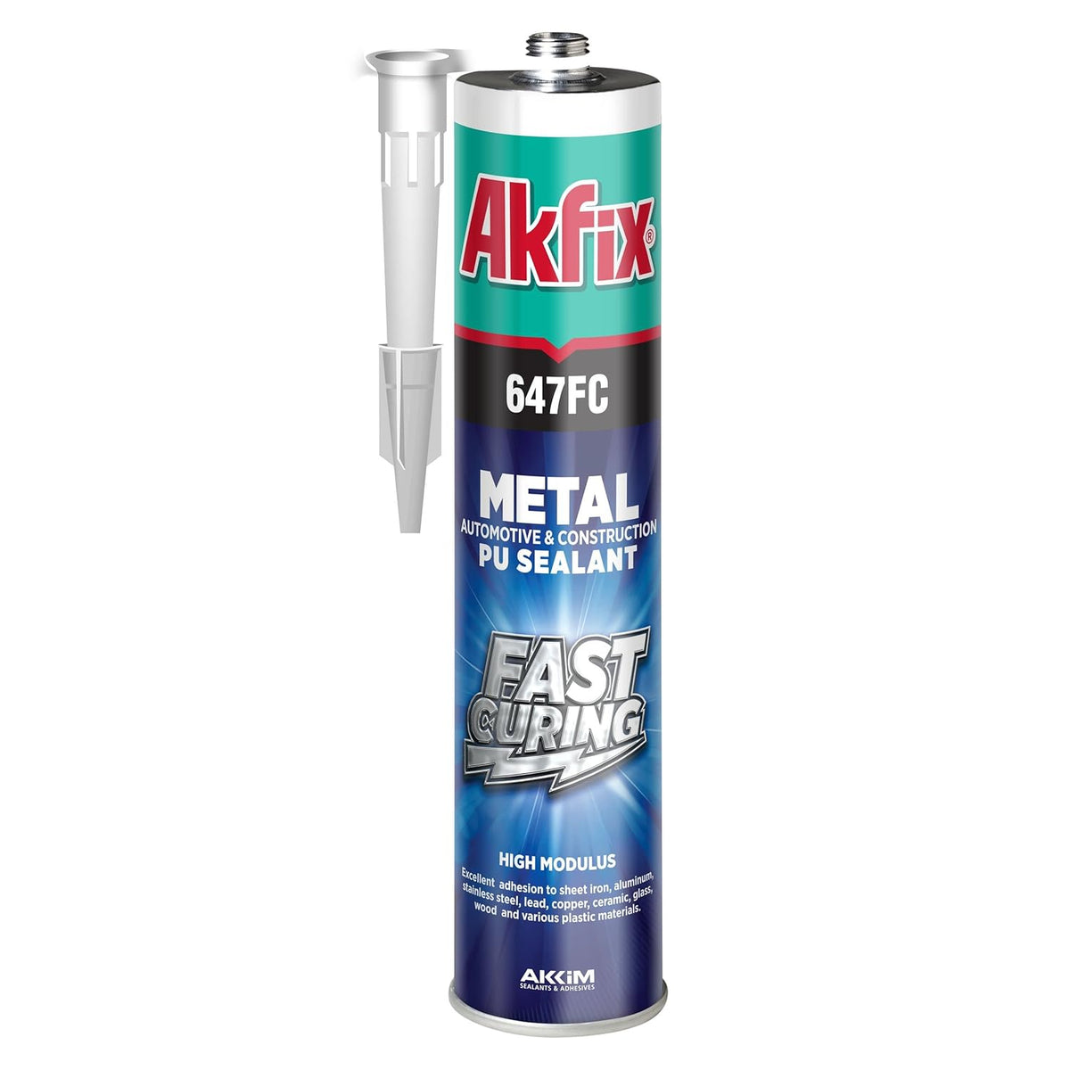 Akfix 647FC Fast Curing White Seam Sealer Automotive – Polyurethane Adhesive, 10.1 fl oz