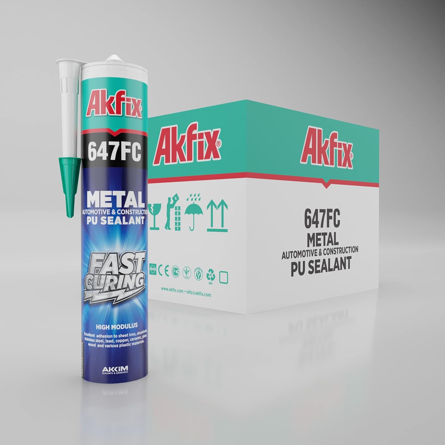 Akfix 647FC Fast Curing White Seam Sealer Automotive – Polyurethane Adhesive, 10.1 fl oz