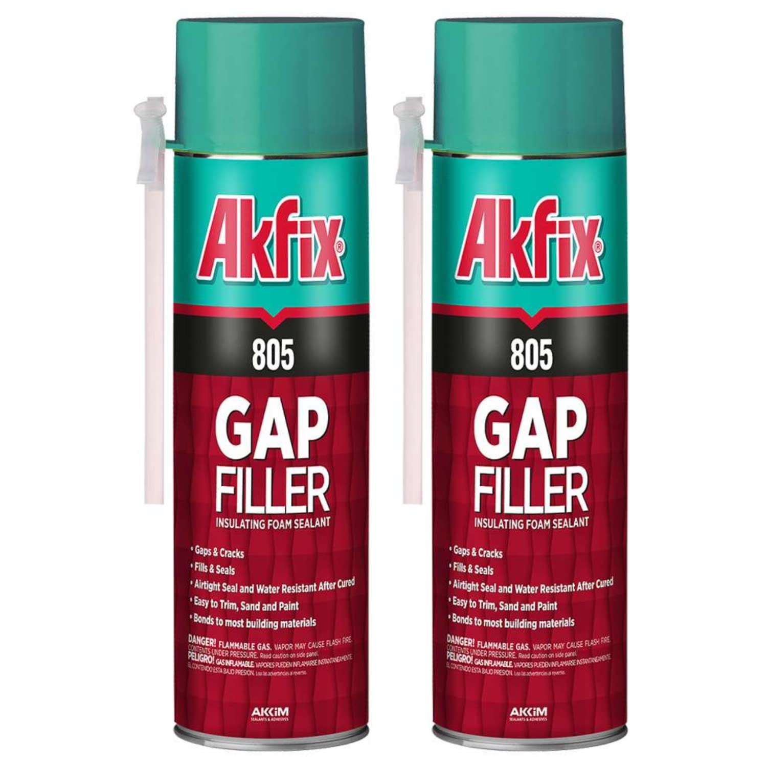 Akfix 805 Gap Filler Foam - Polyurethane Straw Foam, 12oz /25 oz