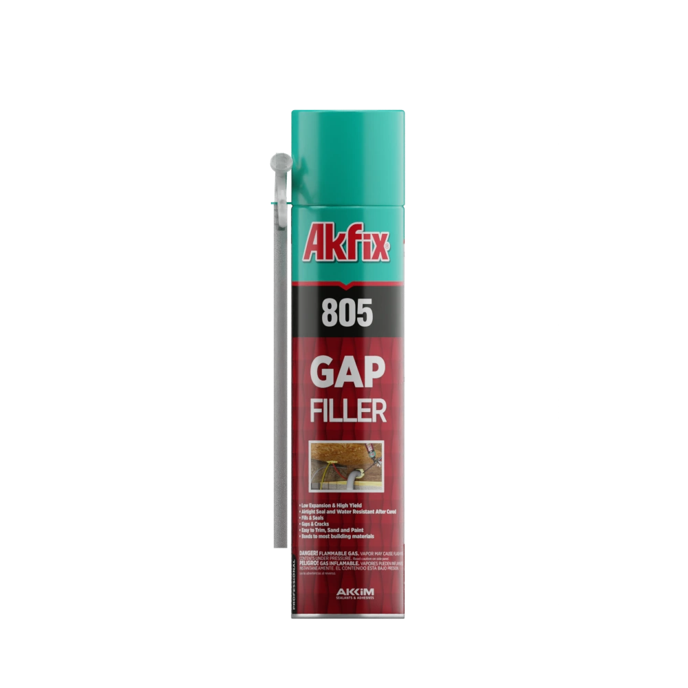 Akfix 805 Gap Filler Foam - Polyurethane Straw Foam, 12oz /25 oz