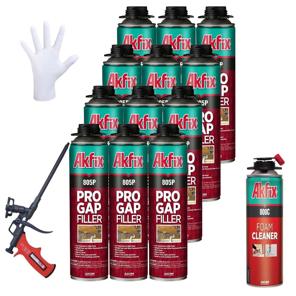 Akfix 805P Pro Gap Filler Foam, Polyurethane Foam, 29 oz