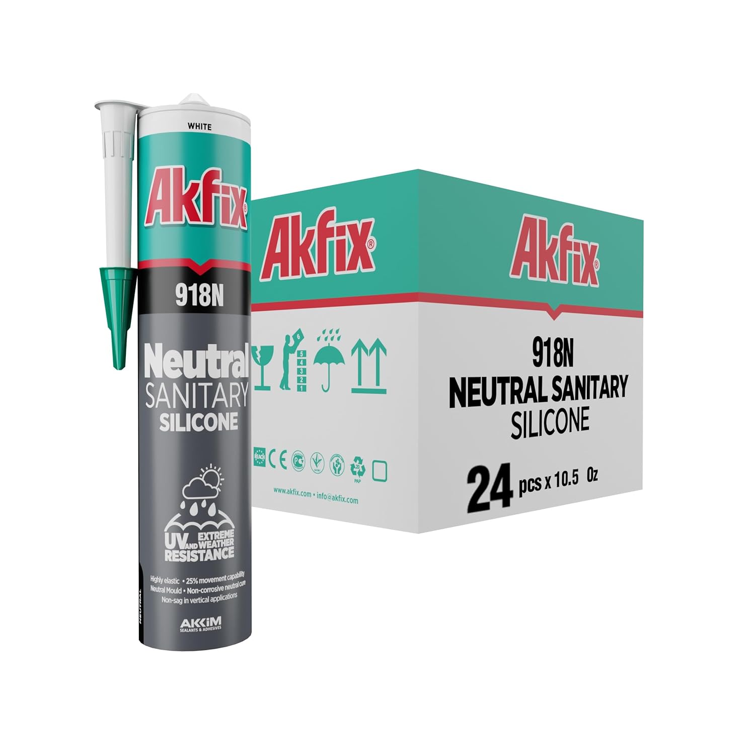 Akfix 918N Kitchen and Bath Silicone 10.5 fl oz