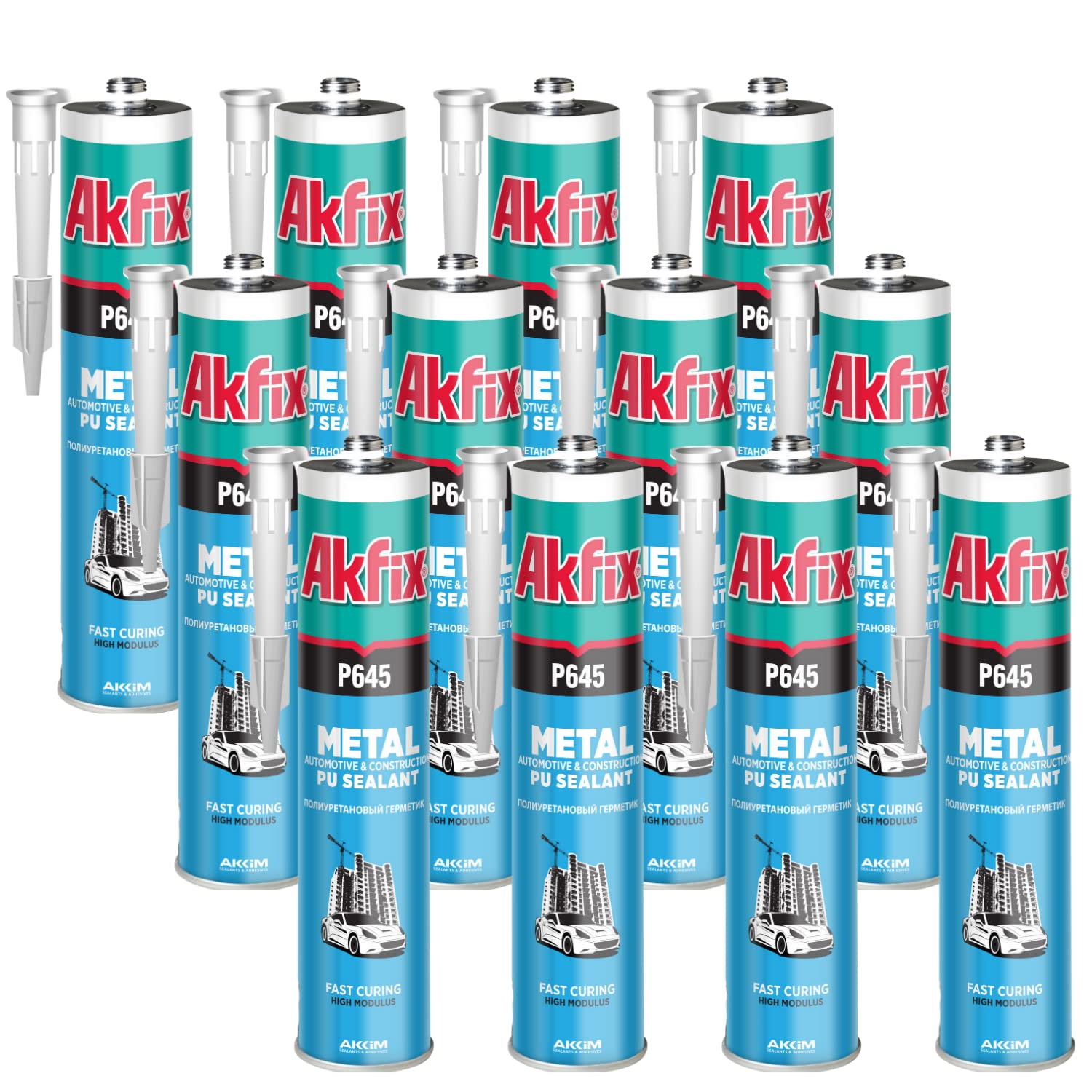 Akfix P645 Automotive Seam Sealer - Metal Automotive & Construction Polyurethane Sealant, 10.1 fl oz