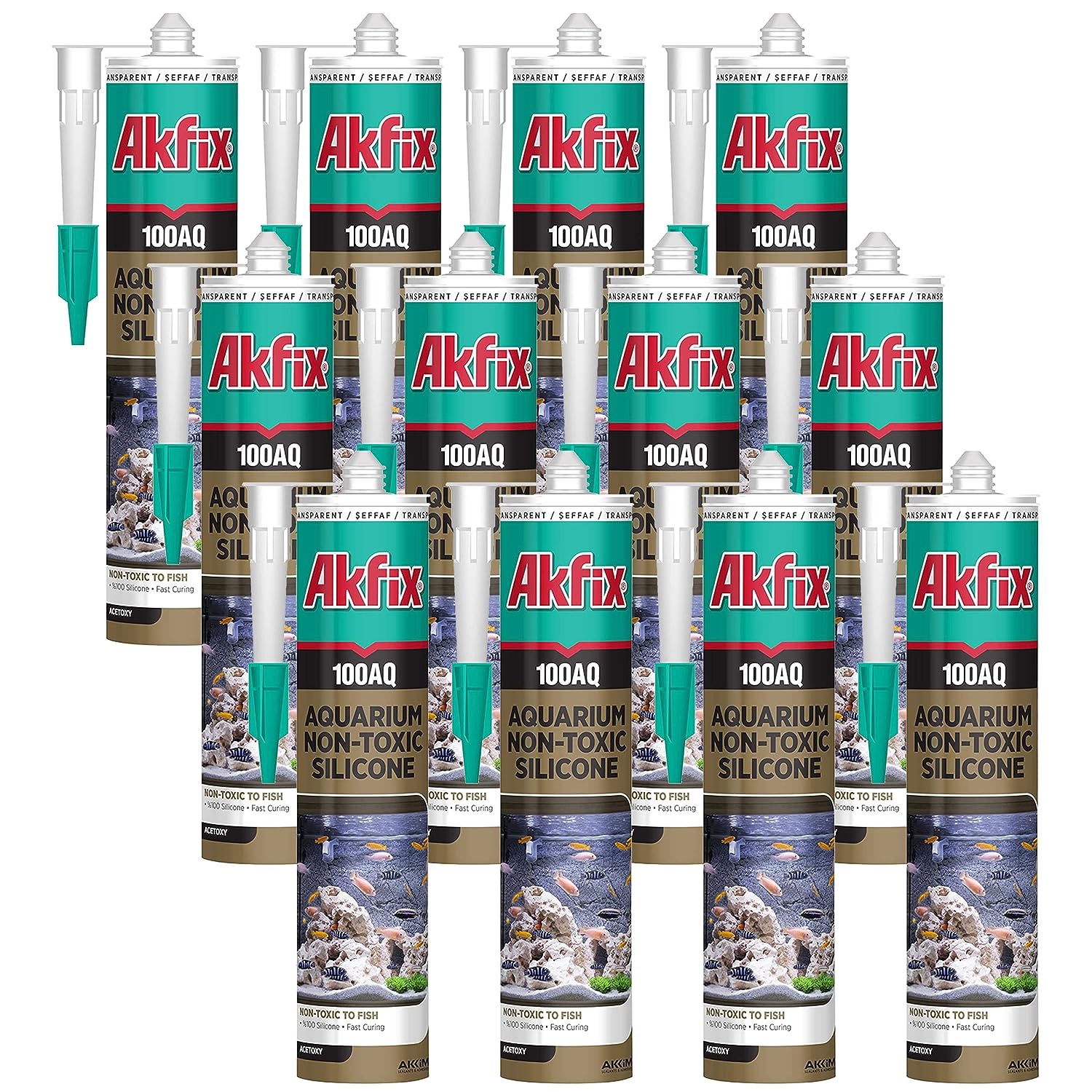 Akfix 100AQ Aquarium Silicone 9.5 Oz/280Ml