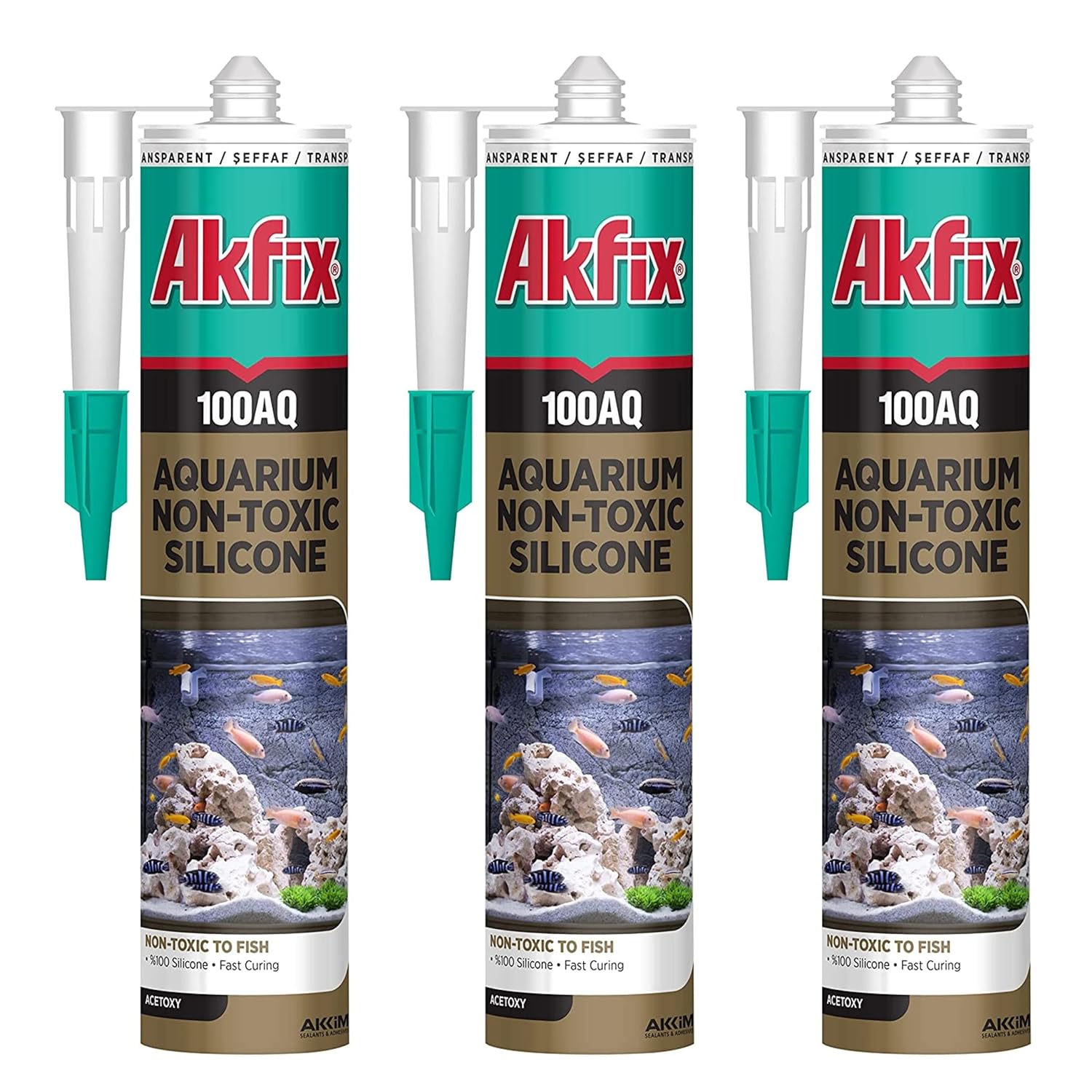 Akfix 100AQ Aquarium Silicone 9.5 Oz/280Ml