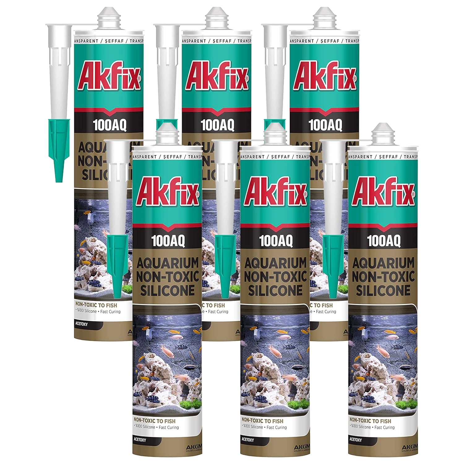 Akfix 100AQ Aquarium Silicone 9.5 Oz/280Ml