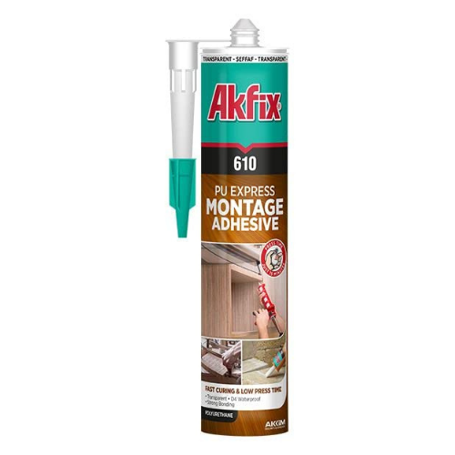 Akfix 610 Pu No Nail Pro Adhesive Clear-10.5 Oz/310Ml