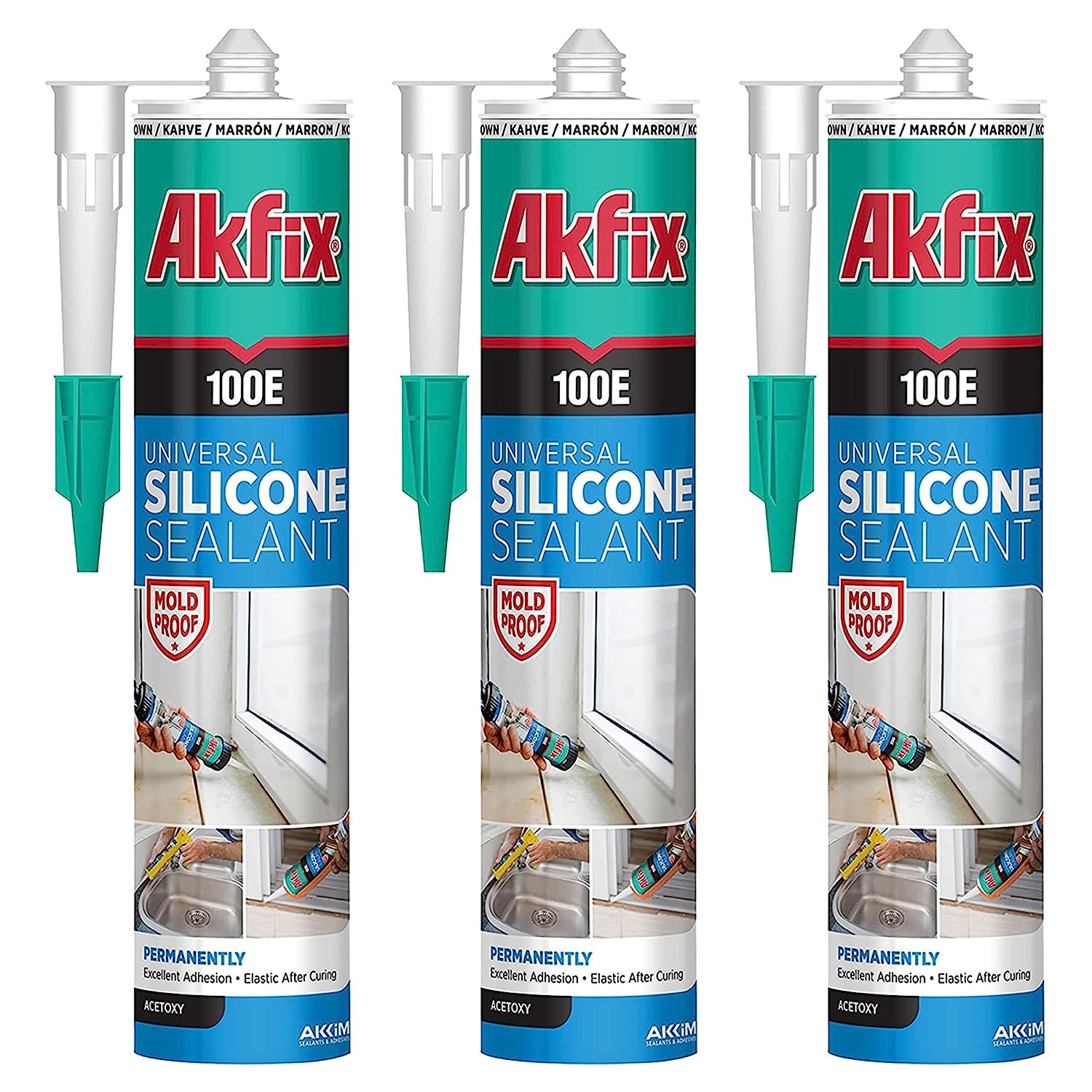 Akfix 100E Silicona Universal 9.5 Oz/280Ml