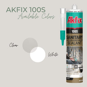 Akfix 100S Cocina y Baño Silicona 9.5 Oz/280Ml