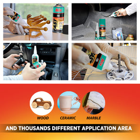 Akfix 705 Superfast Adhesive (CA Glue (0.80 oz) with Spray Adhesive Activator (3.30 fl oz))