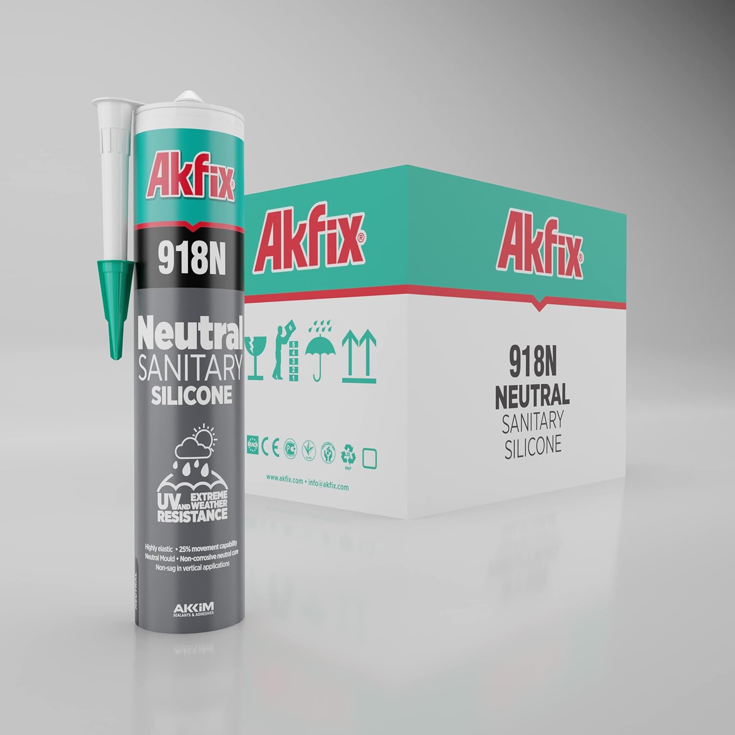 Akfix 918N Kitchen and Bath Silicone 10.5 Oz/310Ml