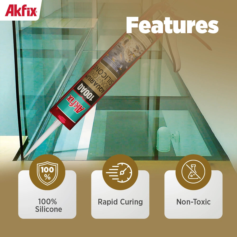 Akfix 100AQ Aquarium Silicone 10.1 fl oz