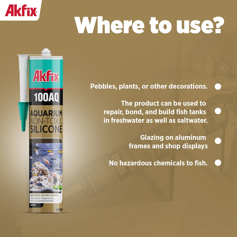 Akfix 100AQ Aquarium Silicone 10.1 fl oz