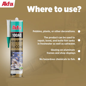 Akfix 100AQ Aquarium Silicone 10.1 fl oz
