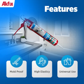 Akfix 100E Silicona Universal 9.5 Oz/280Ml