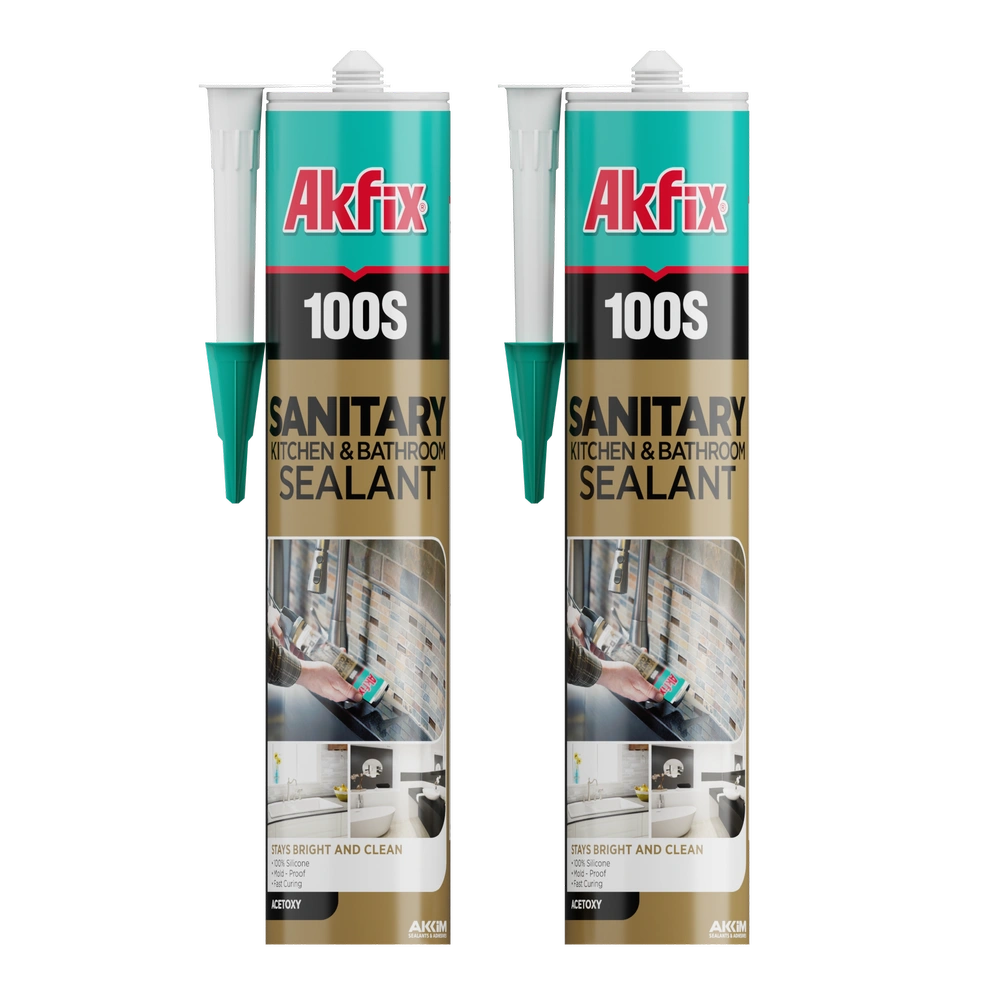 Akfix 100S Cocina y Baño Silicona 9.5 Oz/280Ml