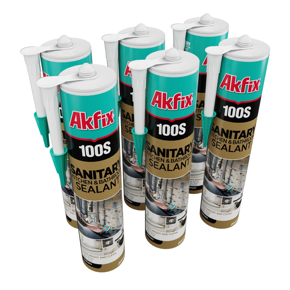 Akfix 100S Cocina y Baño Silicona 9.5 Oz/280Ml