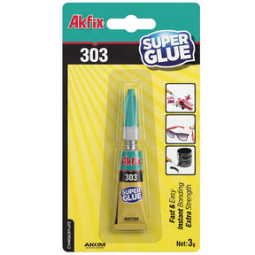 Akfix 303 Super Glue, High-Strength Instant Adhesive, 3g