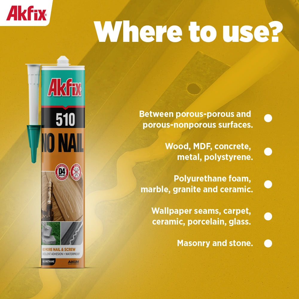 Akfix 510 No Nail Construction Adhesive 10.5 fl oz
