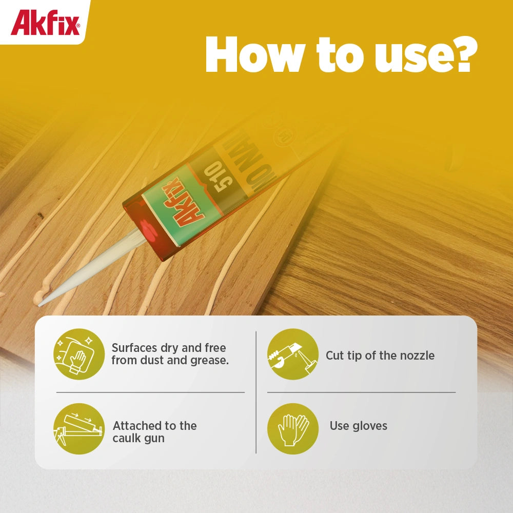 Akfix 510 No Nail Construction Adhesive 10.5 fl oz