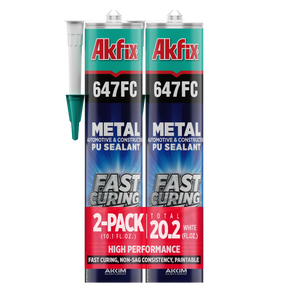 Akfix 647FC Fast Curing White Seam Sealer Automotive – Polyurethane Adhesive, 10.1 fl oz