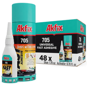 Akfix 705  Superfast Adhesive (CA Glue (1.70 oz.) with Spray Adhesive Activator (6.70 fl oz.))