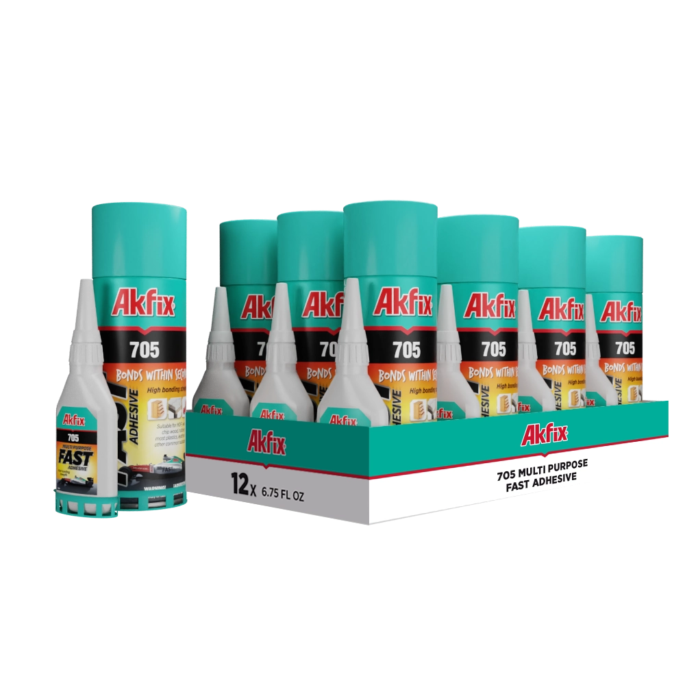 Adhesivo superrápido Akfix 705 (pegamento CA (1,70 oz.) con activador de adhesivo en aerosol (6,70 fl oz.))