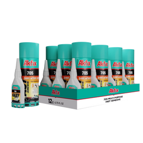 Adhesivo superrápido Akfix 705 (pegamento CA (1,70 oz.) con activador de adhesivo en aerosol (6,70 fl oz.))