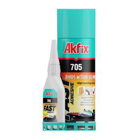 Akfix 705 Superfast Adhesive (CA Glue (0.80 fl oz) with Spray Adhesive Activator (3.30 fl oz))